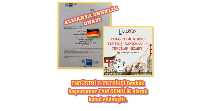 Endüstri Elektriği Almanya Denklik Onayı